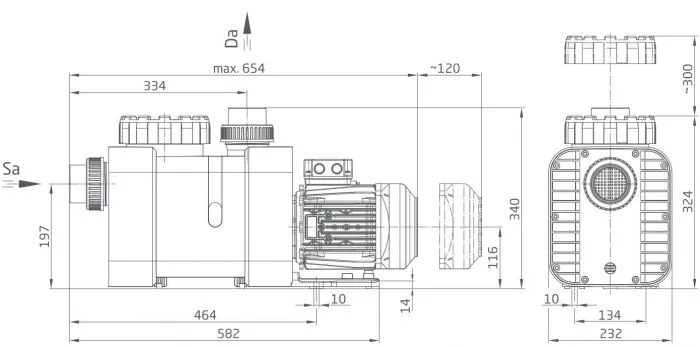 BADU Delta 230V Poolpumpe – Hochleistungs-Umwälzpumpe mit niedrigem Energieverbrauch und zuverlässiger Leistung