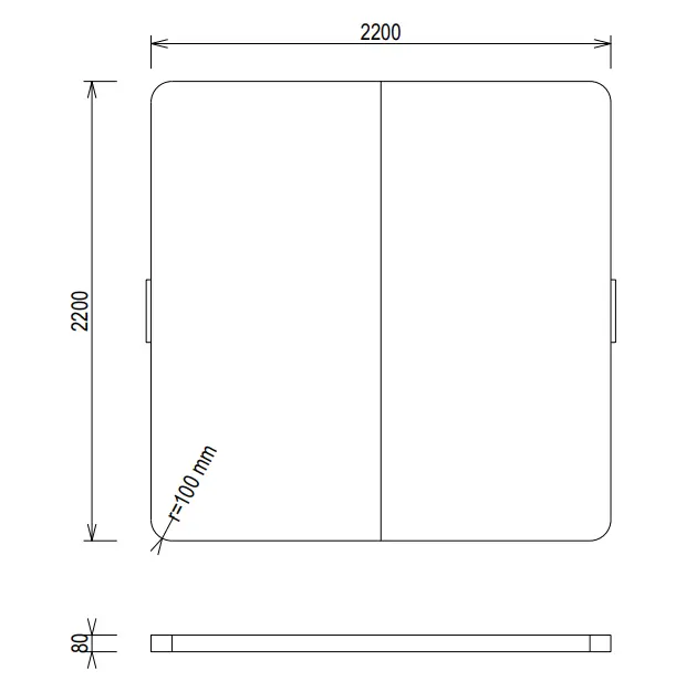Thermoabdeckung 220x220cm anthrazitgrau