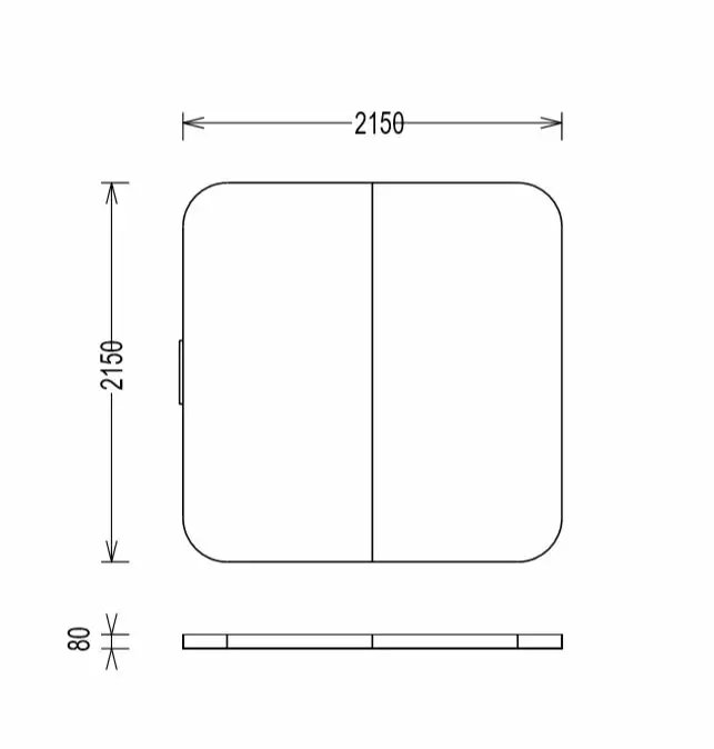 Thermoabdeckung 215x215cm anthrazitgrau