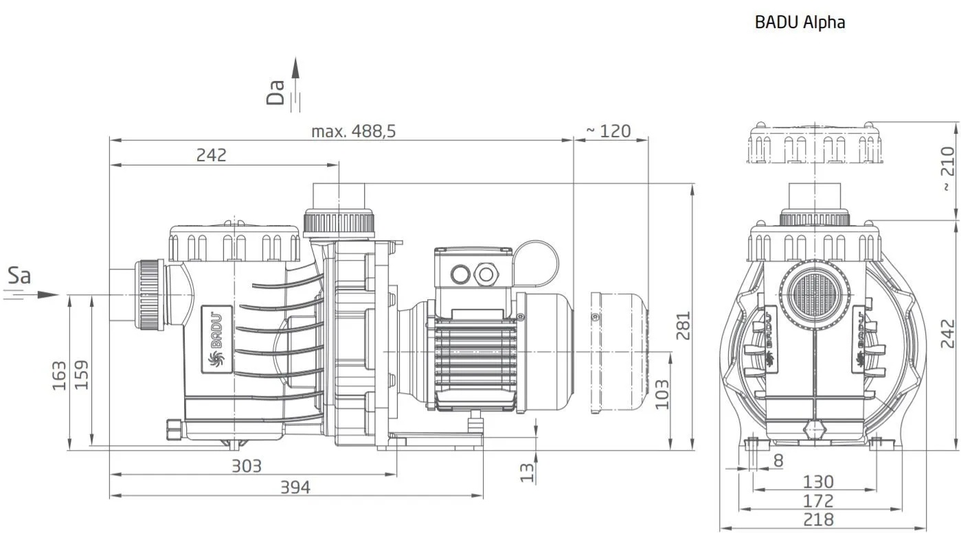 Leise und leistungsstarke Poolpumpe mit optimierter Hydraulik