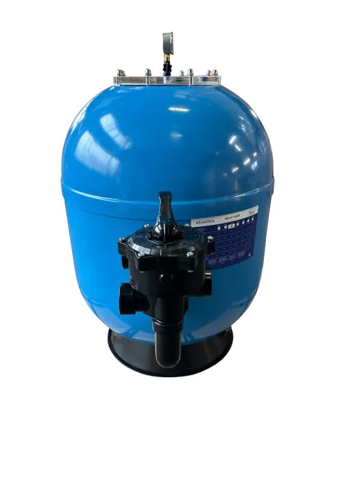 Der GFK-Filterkessel Atlantica mit 6-Wege-Side-Mount-Ventil bietet eine langlebige und effiziente Poolfiltration für kristallklares Wasser.