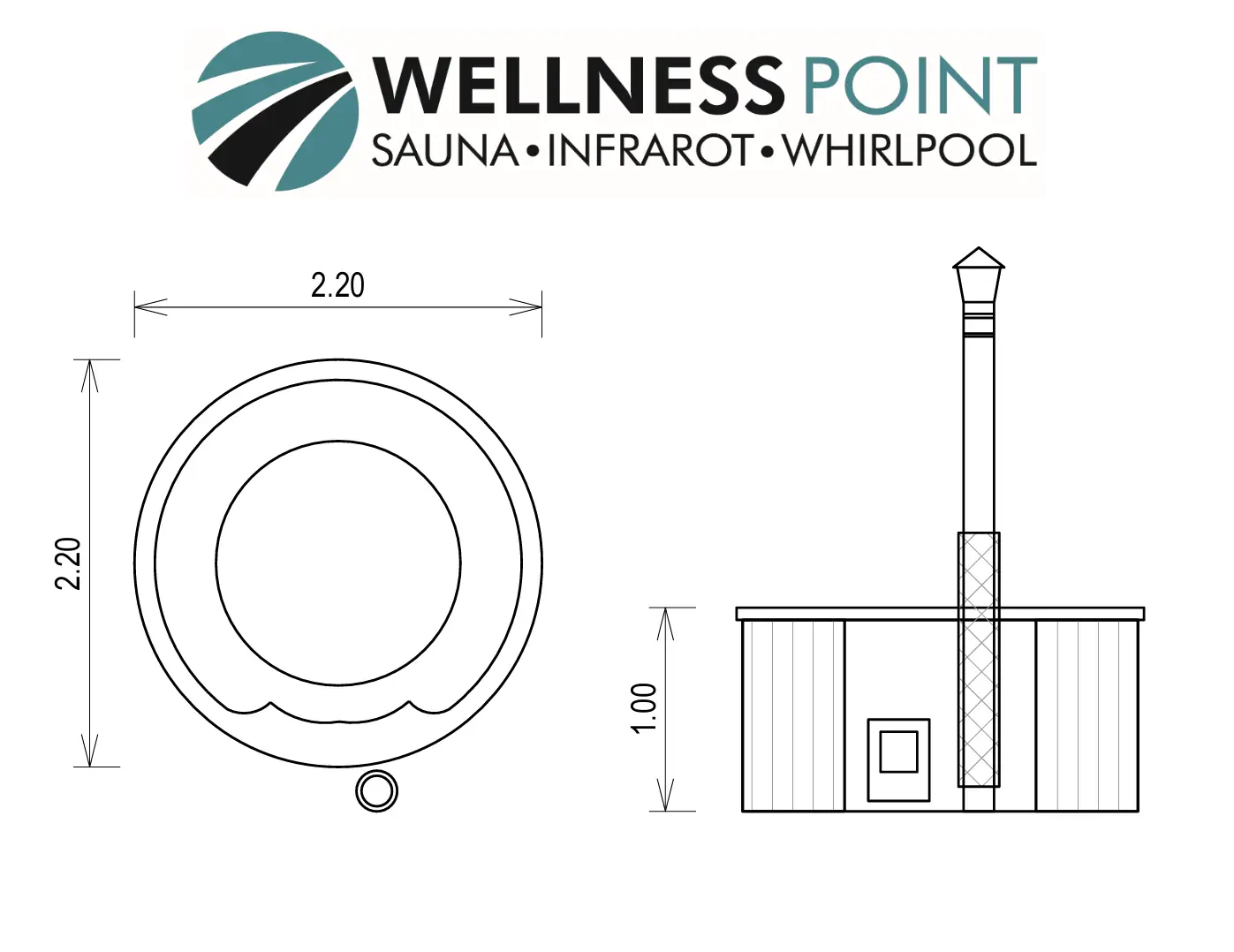 Hot Tub Narvik 220x220cm