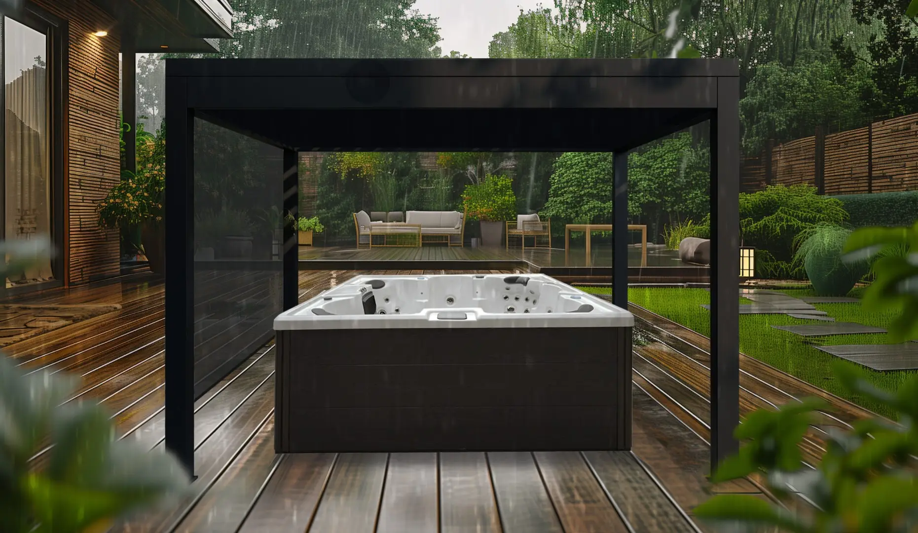 Pergola für Outdoor Whirlpools