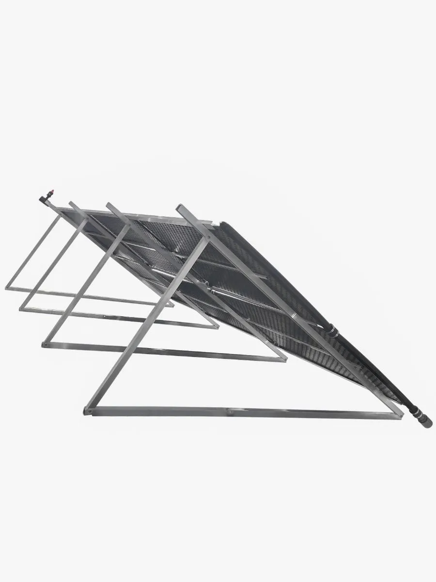 Flachdachmontage der OKU-Poolabsorber-Aufständerung mit sicherer Befestigung