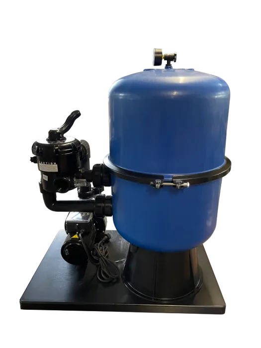 Sandfilteranlage Pacific – Timer mit teilbarem Filterkessel und selbstansaugender OKU Aqua Plus Timer Pumpe mit integrierter Zeitschaltuhr. Für Pools bis 80 m³ geeignet.