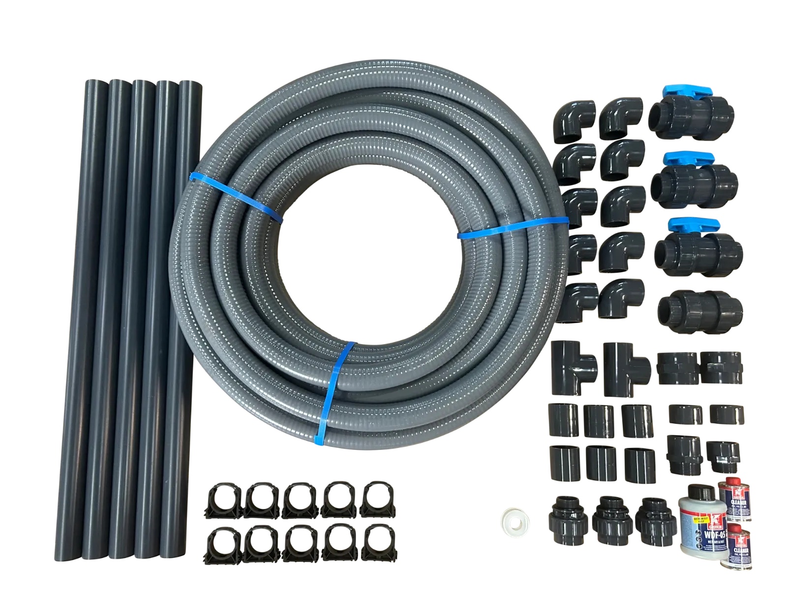 PVC-Verrohrungsset für OKU Styroporpool Prestige