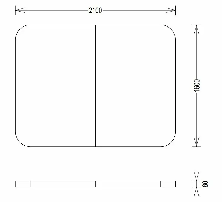 Thermoabdeckung 210x160cm anthrazitgrau