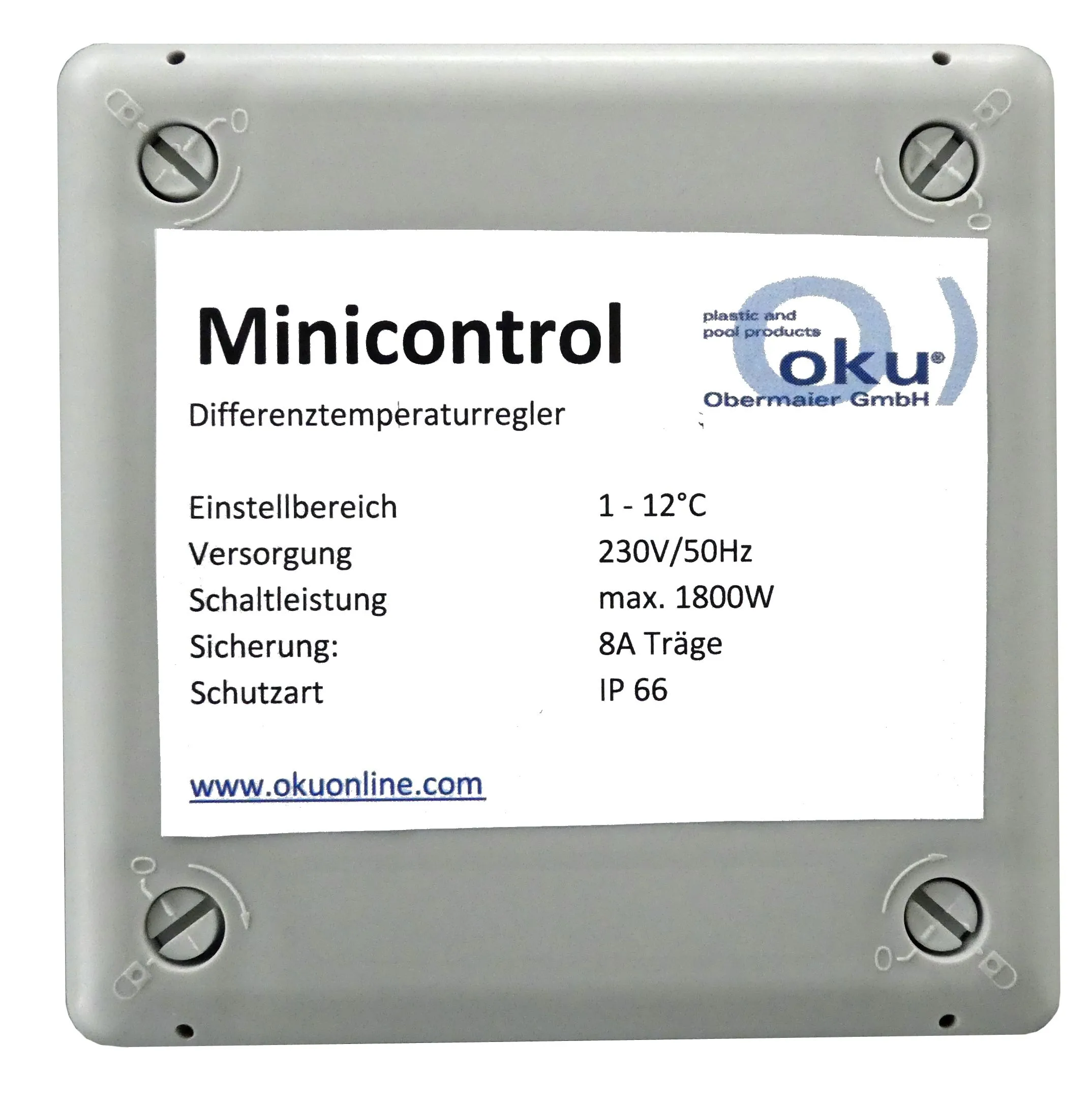 OKU® Minicontrol – Differenztemperaturregler für Pool-Solarheizungen