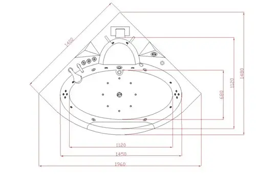 Whirlpool Milano 140x140cm