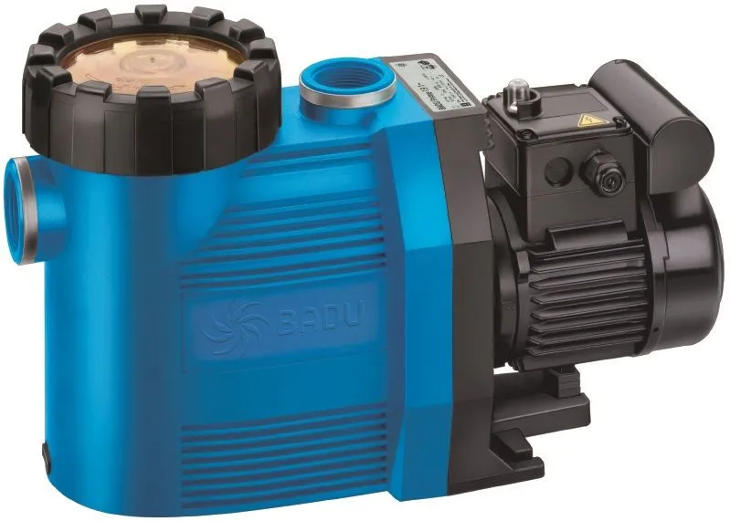 BADU Prime 400 V Schwimmbadpumpe mit Saugsieb und Klarsichtdeckel