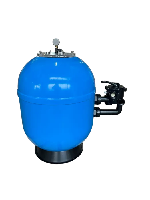 Der GFK-Filterkessel Atlantica mit 6-Wege-Side-Mount-Ventil bietet eine langlebige und effiziente Poolfiltration für kristallklares Wasser.