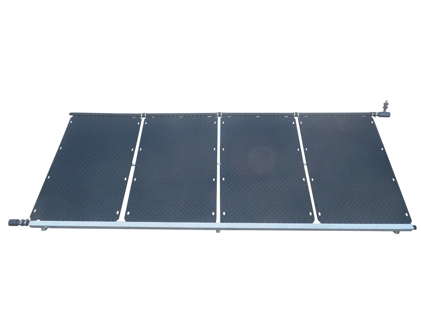 Aluminium-Aufständerung für Pool-Solarheizung auf Flachdach oder Gelände