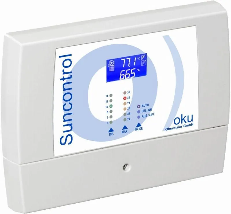 OKU® Suncontrol Differenztemperaturregler mit Display für Pool-Solarheizunge