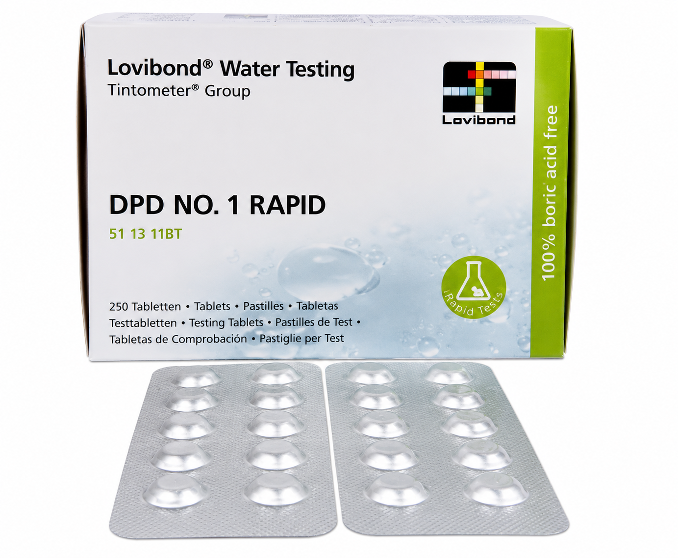 Pooltester Ersatztabletten für Chlor (250 Stück)